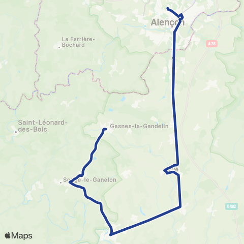 Aléop Sarthe Fresnay - Alençon map