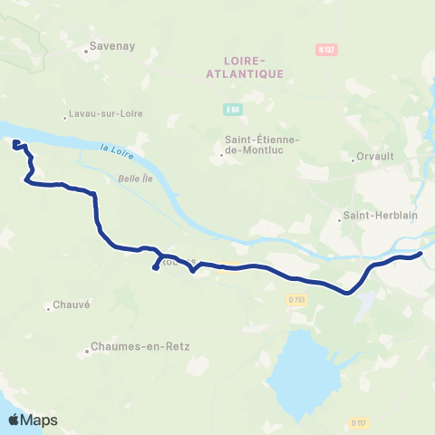 Aléop Loire-Atlantique Paimboeuf - Saint Père en Retz - Nantes map