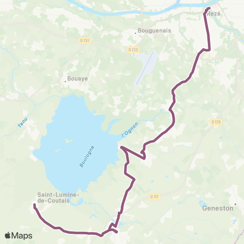 Aléop Loire-Atlantique Saint Philbert de Grand Lieu - Nantes map