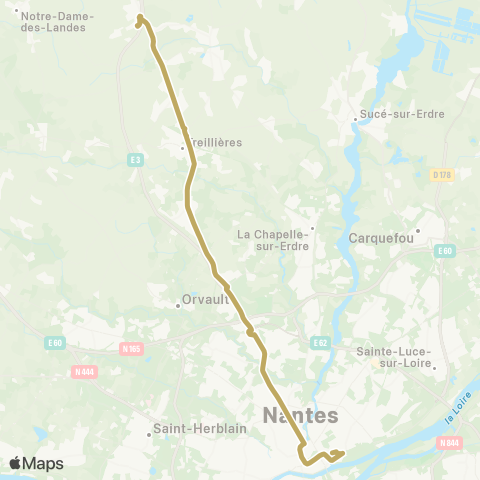 Aléop Loire-Atlantique Granchamp des Fontaines - Nantes map