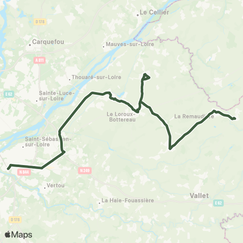 Aléop Loire-Atlantique Divatte sur Loire - Nantes map