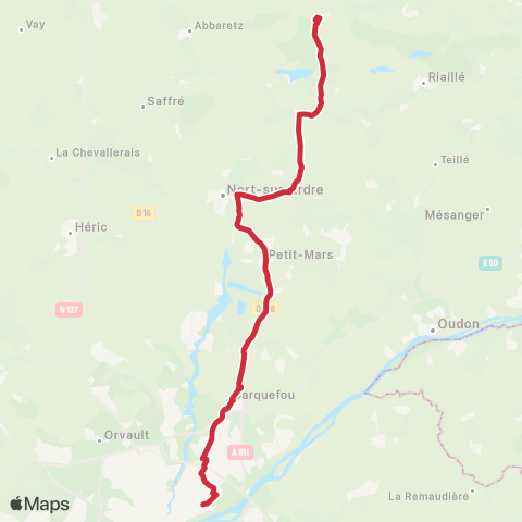 Aléop Loire-Atlantique Petit Mars - Nantes map