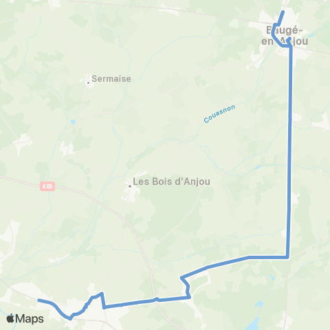 Aléop Maine-et-Loire Baugé-en-Anjou - Brion - Beaufort-en-Anjou map