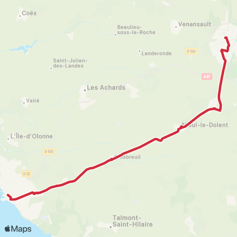 Aléop Vendée La Roche-s/-Yon / Grosbreuil / Les Sables d'Olonne map