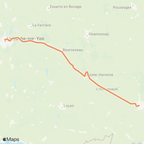 Aléop Vendée La Roche-s/-Yon / Ste Hermine / Fontenay-le-Comte map