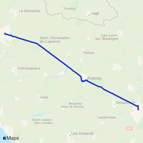 Aléop Vendée Vendexpress map