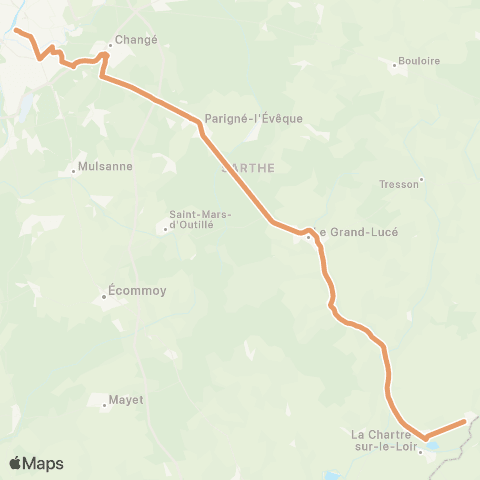 Aléop Sarthe Ruillé sur Loir - Le Mans map