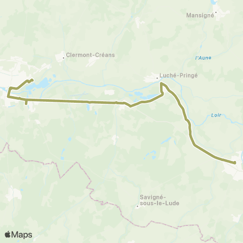 Aléop Sarthe La Flèche - Le Lude map