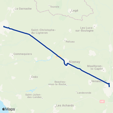 Aléop Vendée Challans / Aizenay / La-Roche-sur-Yon map