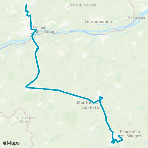 Aléop Maine-et-Loire Beaupréau / Ancenis map