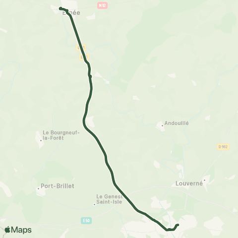 Aléop Mayenne Ernée / Laval Express map