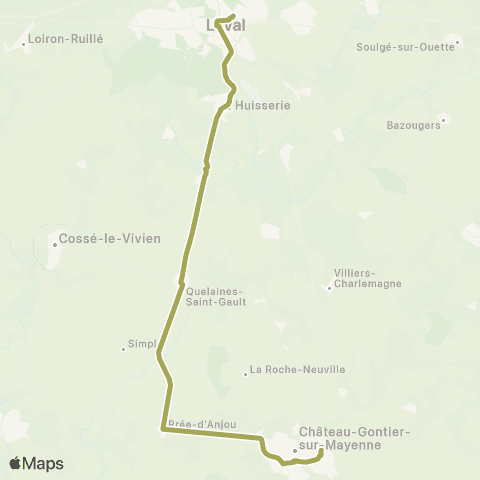 Aléop Mayenne Angers / Château-Gontier / Laval s/ réservation map