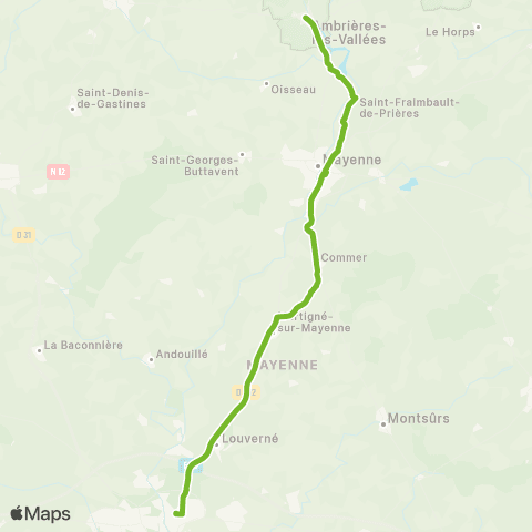 Aléop Mayenne Ambrières / Mayenne / Laval s/ réservation map