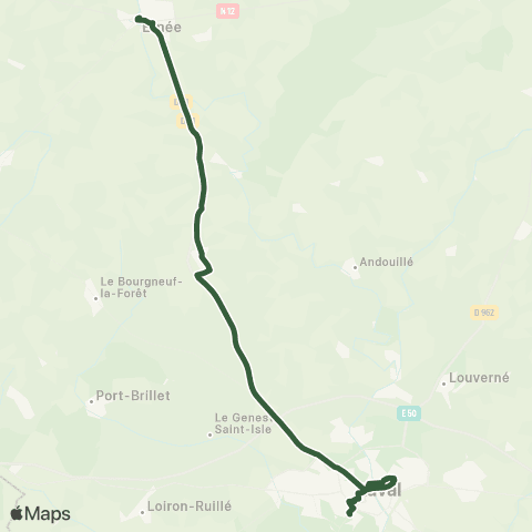 Aléop Mayenne Ernée / La Baconnière / Laval s/ réservation map