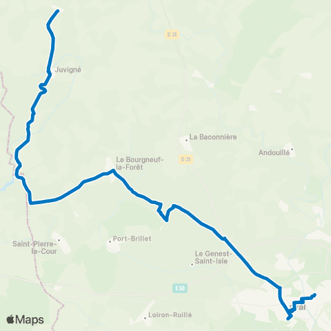 Aléop Mayenne St-Pierre-des-Landes / Laval s/ réservation map