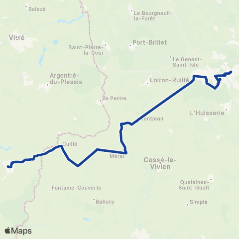 Aléop Mayenne La Guerche-de-Bretagne / Laval s/ réservation map