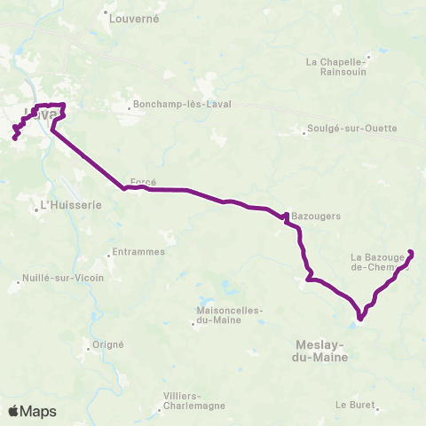 Aléop Mayenne Sablé-sur-Sarthe / Laval sur réservation map