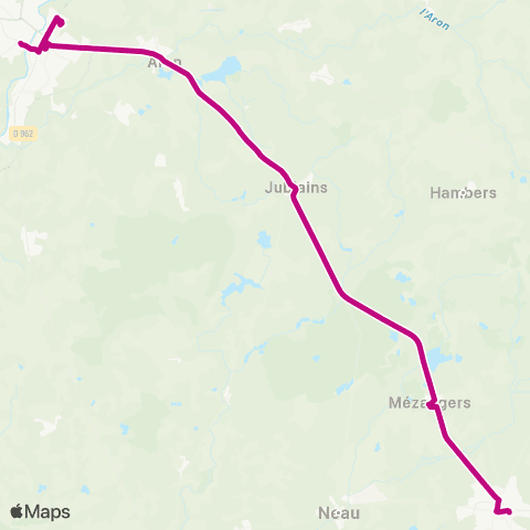 Aléop Mayenne Évron / Jublains / Mayenne s/ réservation map