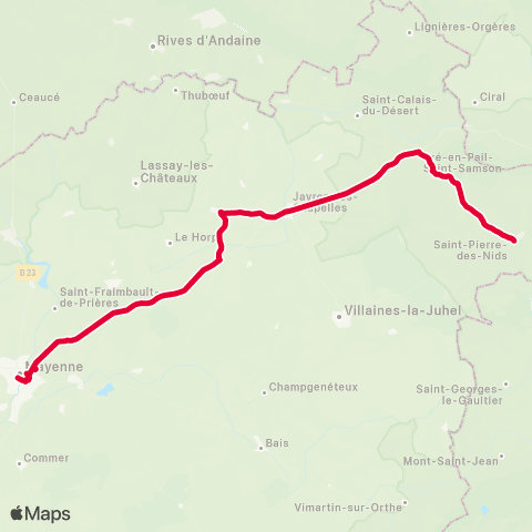 Aléop Mayenne St-Pierre-des-Nids / Mayenne s/ réservation map