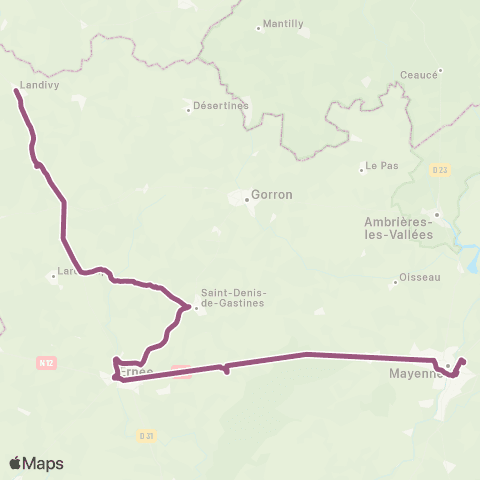Aléop Mayenne Landivy / Ernée / Mayenne s/ réservation map