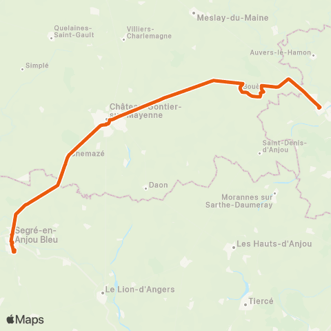 Aléop Mayenne Sablé-sur-Sarthe / Segré sur réservation map