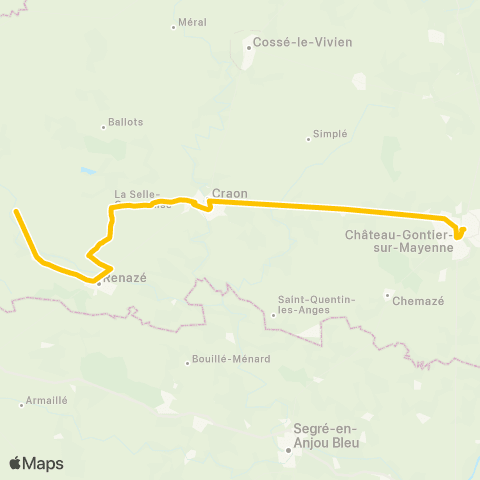 Aléop Mayenne St-Aignan-s/-Roë / Château-Gontier s/ réservation map
