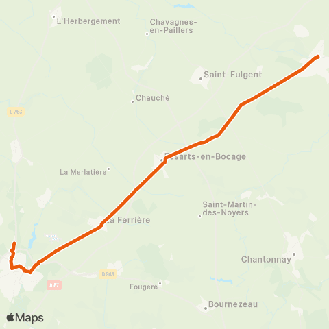 Aléop Vendée Cholet / Essarts-en-Bocage / La Roche-s/-Yon map