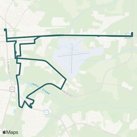Pee Dee RTA Florence Route 3 map