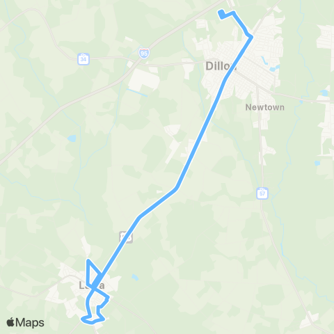 Pee Dee RTA Latta-Dillon Connect map