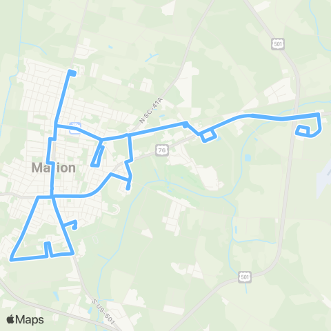 Pee Dee RTA Marion map