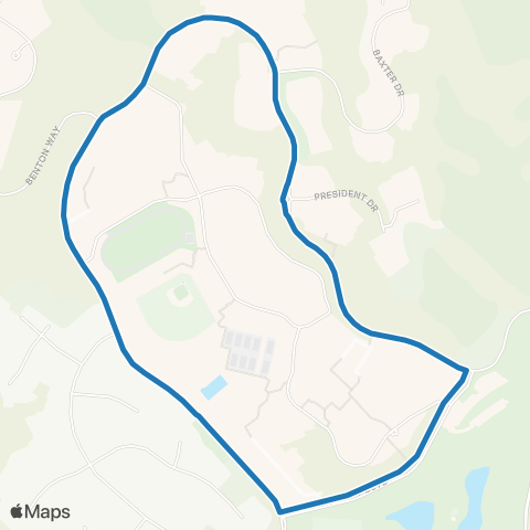 Pepperdine Transit Services Blue map