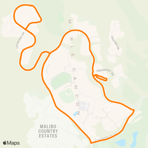 Pepperdine Transit Services Orange map