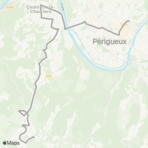 Péribus Ligne K4b map