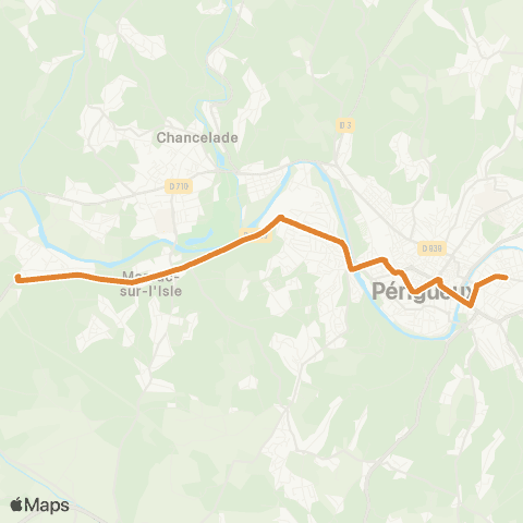 Péribus Ligne E2 map