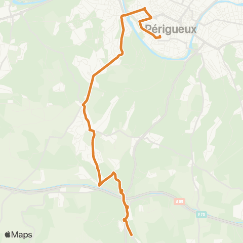 Péribus Ligne E6 map