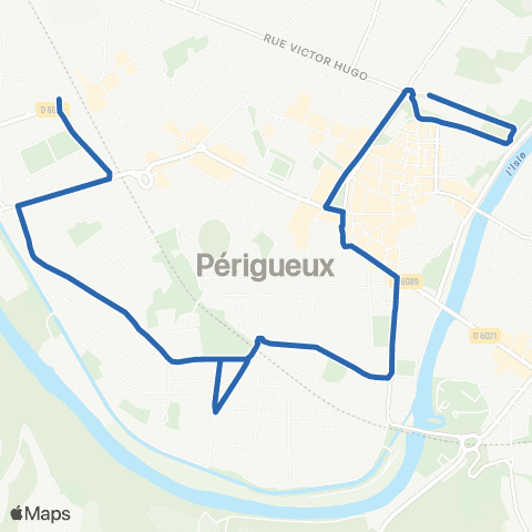 Péribus Navette Centre Ville map