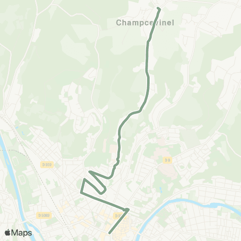 Péribus Ligne K1b map