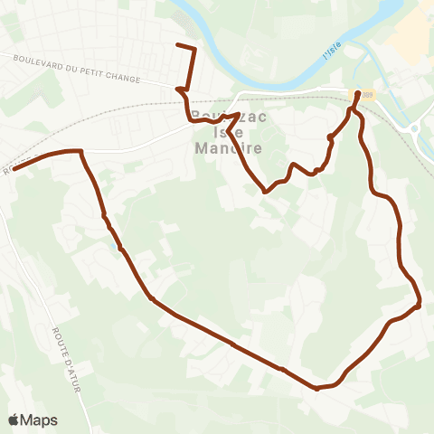 Péribus Ligne P02 map