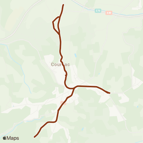 Péribus Ligne P10 map