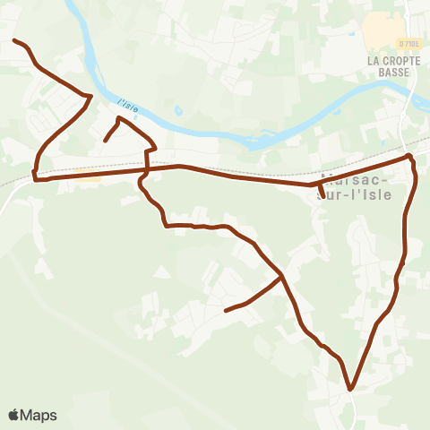 Péribus Ligne P12 map