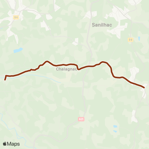 Péribus Ligne P14 map