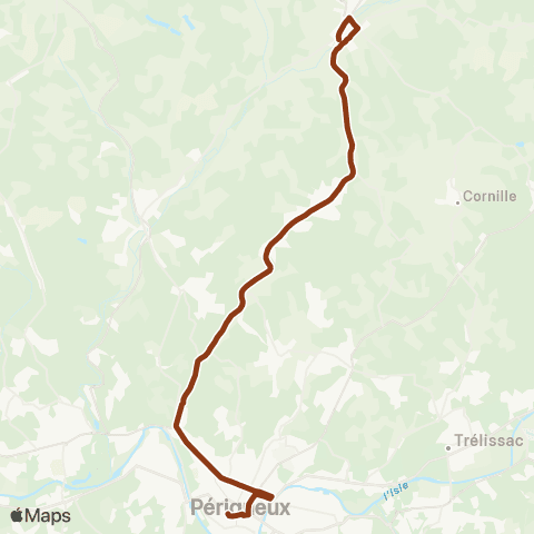Péribus Ligne S08 map