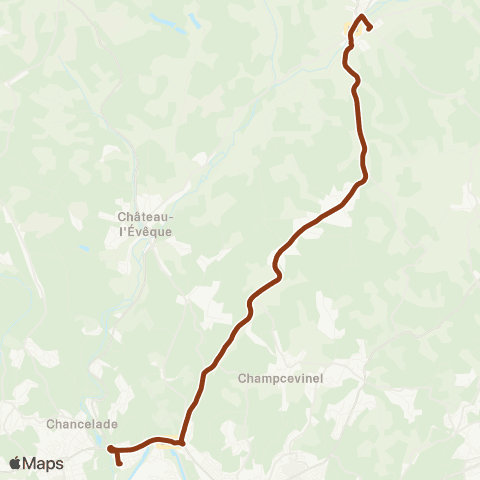 Péribus Ligne S09 map