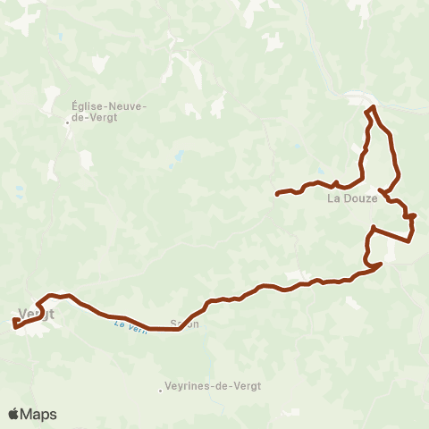 Péribus Ligne S23 map