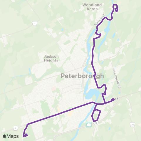 Peterborough Transit Lansdowne map
