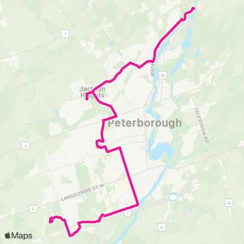 Peterborough Transit Monaghan map