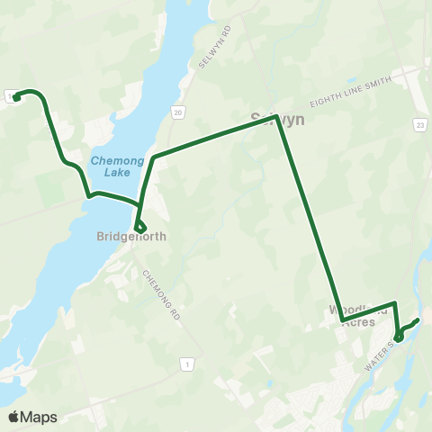 Peterborough Transit Ennismore map