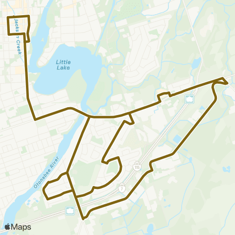 Peterborough Transit O'Tech Connect map