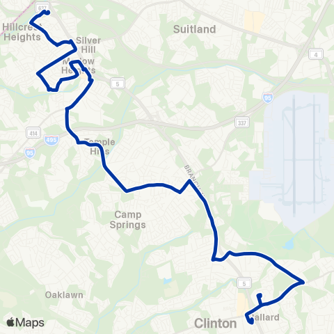 TheBus Naylor Rd - Clinton map