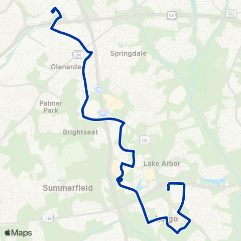TheBus New Carrollton - PGCC Ltd Stop map